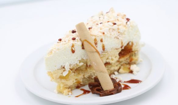 tarta de coco y dulce de leche